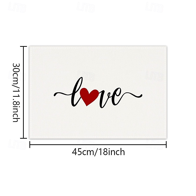Valentine's Day Placemats Set of 4 Romantic and Decorative Table Mats Featuring Heart or Rose Patterns Durable and Heat-Resistant Perfect for Adding a Touch of Love to Your Dining Table Decor 2025 - $14.49 –P1
