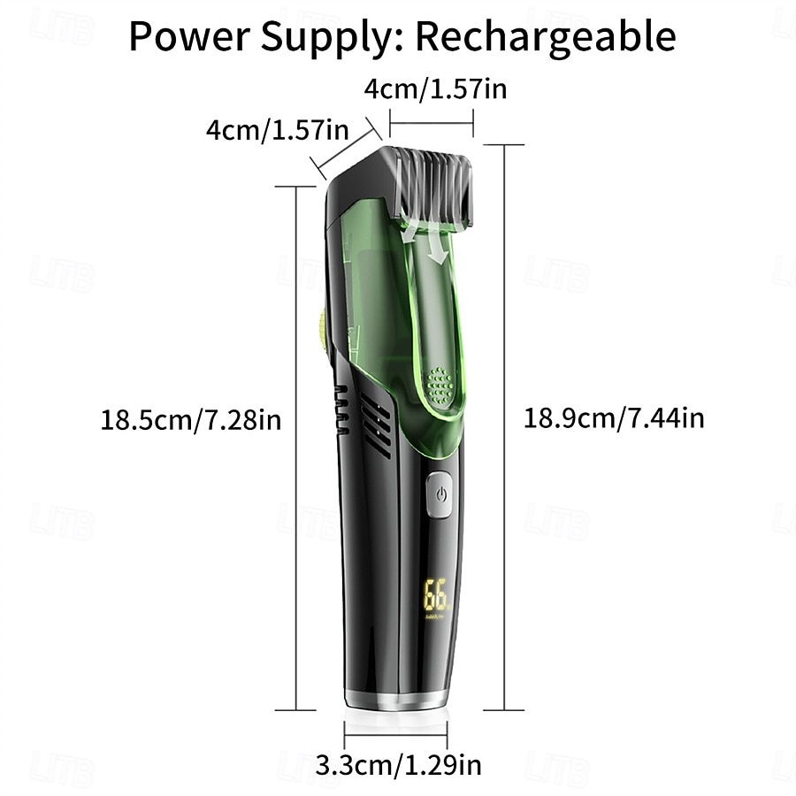 Vacuum Beard Shaver USB Rechargeable Vacuum Shaver Hair Clipper Washable Barber Hair Clipper Gifts for Men 2025 - $44.99 –P15