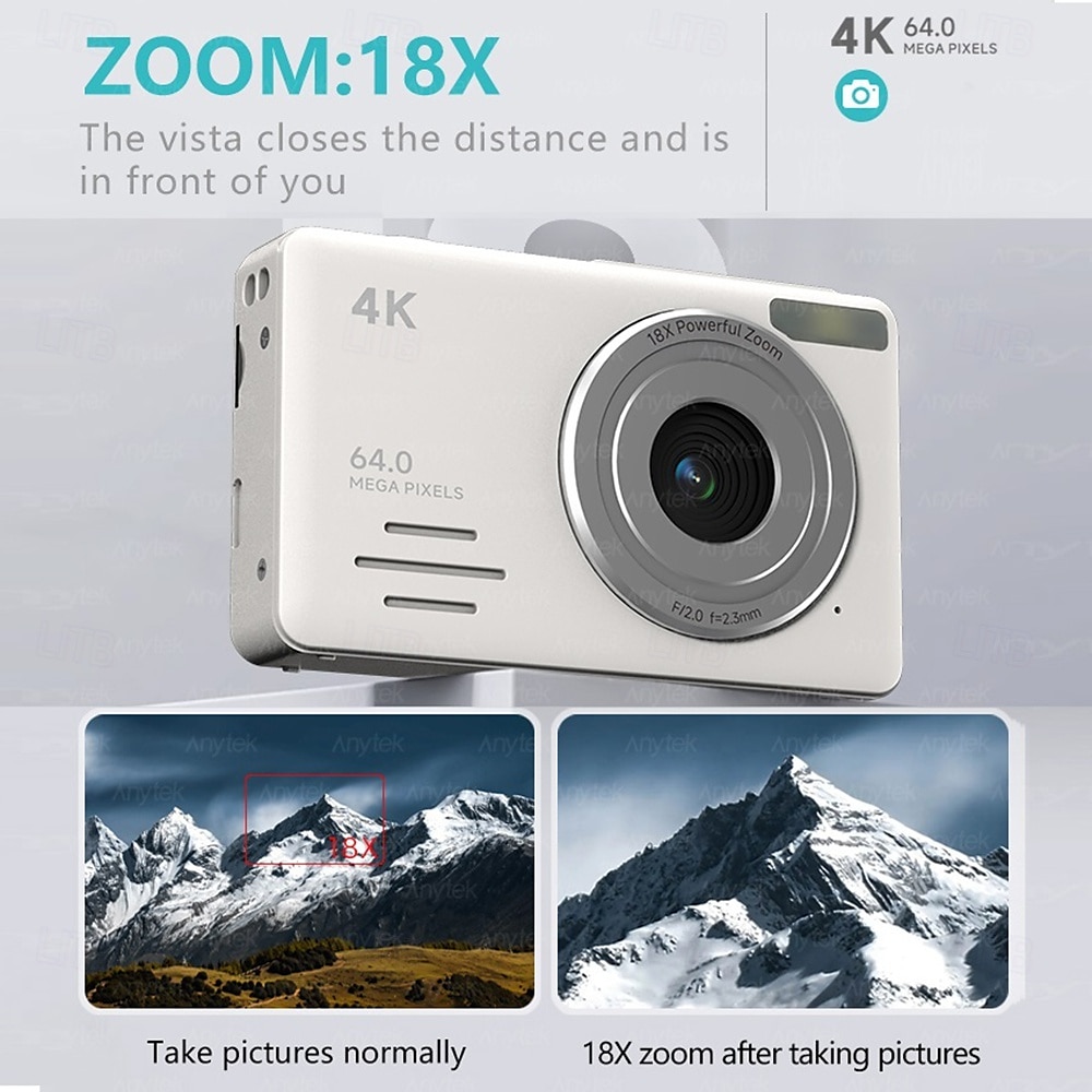 Digital Camera FHD Video Camcorder Point and Shoot Camera Digicam 18X Zoom Portable Vlogging Camera for Travel 2025 - $81.99 –P15