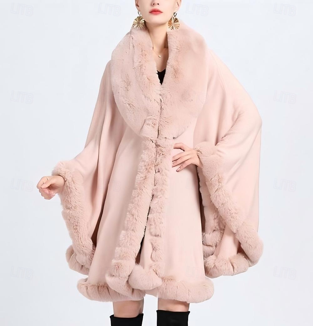 Châles en Fourrure Synthétique Élégant Mignon Femmes Manches Longues Fourrure de Lapin Châles de Mariage Avec Couleur Pure Pour Printemps Formelle de 2025 ? CAD $115.99 –P10