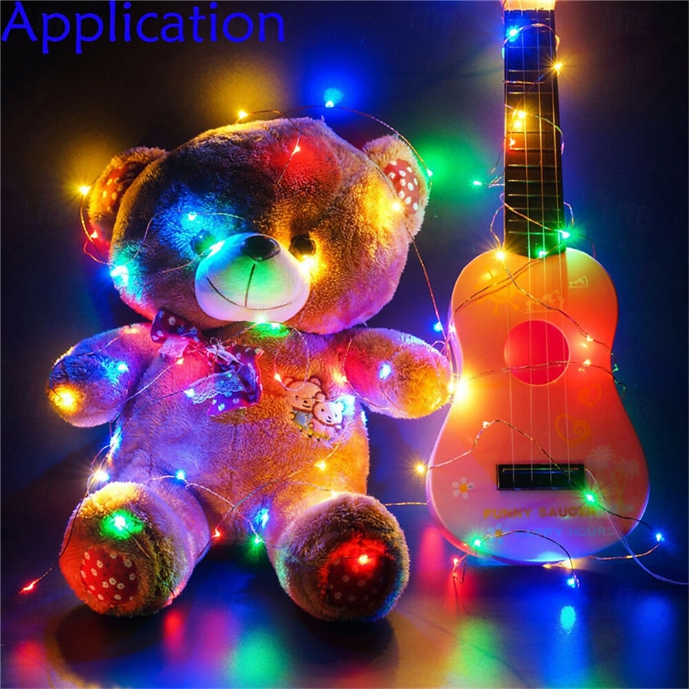 Elegant Wedding Reception Party 10pcs LED Copper Wire Fairy Lights, Battery-Powered Christmas String Lights for Bedroom, Garden, Wedding & Party Decor 1-10M 2025 - $13.49 –P5