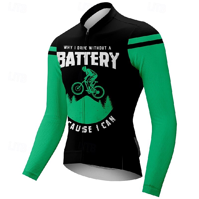 Per uomo Maglia da Ciclismo Lettere & Numeri Manica Lunga Bicicletta Maglietta Maglia con 3 tasche posteriori Mountain Bike MTB Asciugatura Rapida Design Anatomico Assorbente Traspirante Gli sport del 2026 a $34.99 –P13