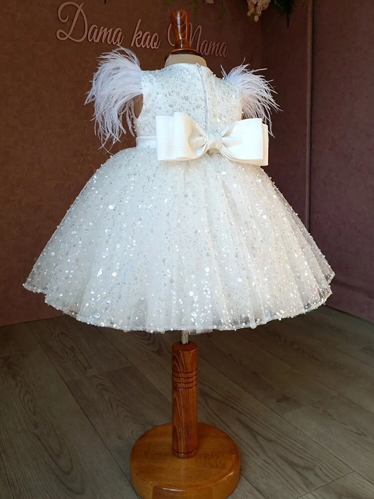 kinderkleidung Mädchen Party Kleid Feste Farbe Ärmellos Leistung Gitter Prinzessin Süß Gitter Mitte der Wade Etuikleid Tüll-Kleid Sommer Frühling Herbst Kinder Weiß Marineblau 2025 - $88.99 –P5