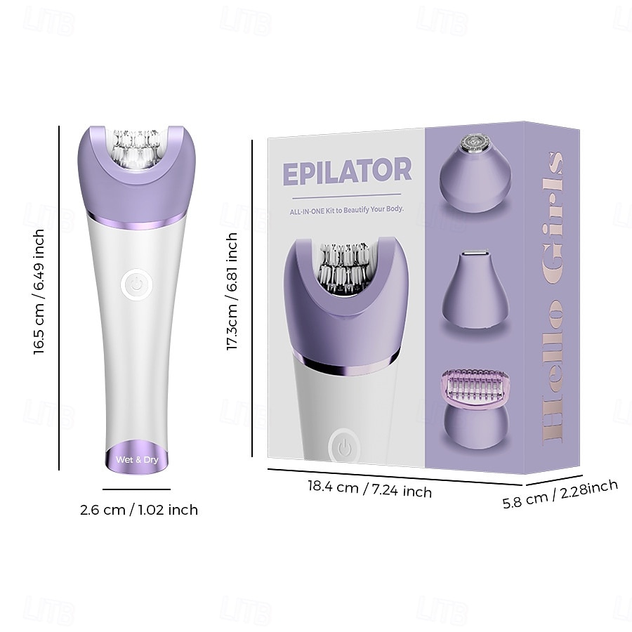 4-in-1 ipx7 vedenpitävä sähköinen karvanpoistoaine epilaattori parranajokone bikinitrimmeri yksityiskohta parranajokone 2025 - $51.99 -P10