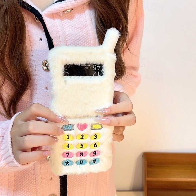 telefone Capinha Para Z Flip 7 Z Virar 6 Z Flip 5 Z Flip 4 Z Flip 3 Capa traseira Antichoque Retro Felpudo de 2025 por $19.99 –P3