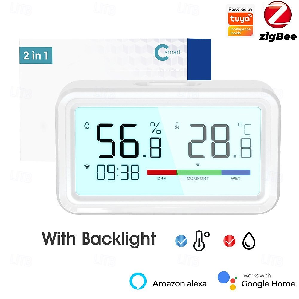 tuya termoigrometro wireless wifi termometro igrometro temperatura umidità tester sensore supporto per alexa google del 2025 a $39.99 –P13