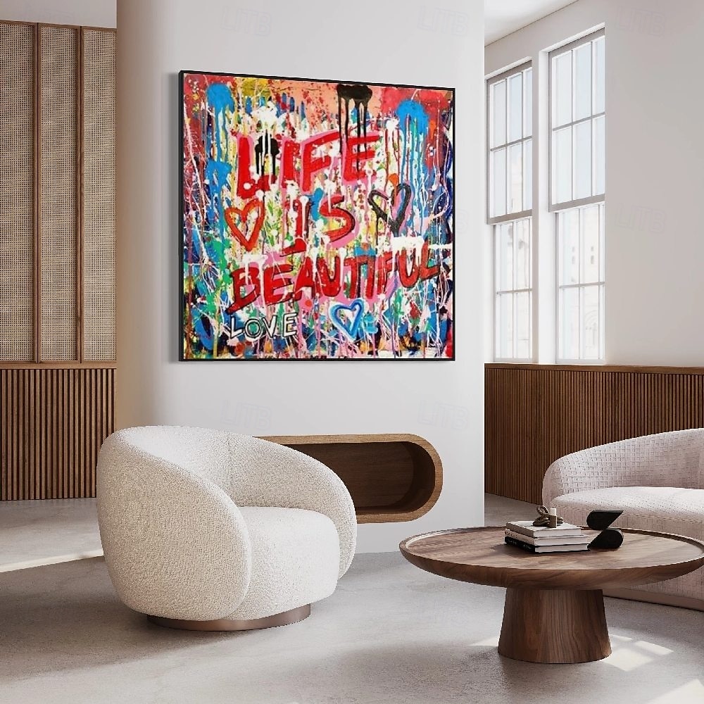 pintura a óleo pop art feita à mão abstrata grafite arte pintura a óleo pintada à mão arte de rua pintura a óleo amor pintura escritório arte de parede decoração para quarto sala de estar decoração de 2026 por $141.99 –P4