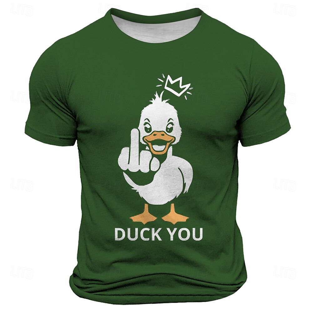 Męska Rude Offensive Śmieszna Gęś T-shirt Krótki rękaw Koszulka 3D Print Koszulka z okrągłym dekoltem Moda Codzienny Ulica Codzienny Czarny Czerwony Niebieski Lato Wiosna Odzież S M L XL XXL XXXL 2025 - $15.99 –P3