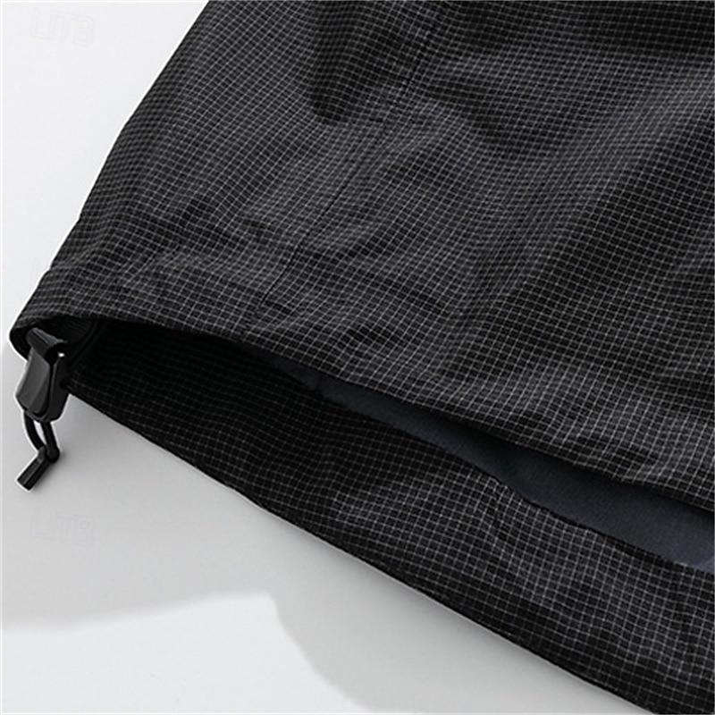 Herren Wanderjacke Draussen Farbblock Wasserdicht Windundurchlässig Reißverschluß vorne Leichte Jacke Voller Reißverschluss Camping / Wandern / Höhlenforschung Schwarz Gelb Grün Grau 2025 - $85.99 –P10