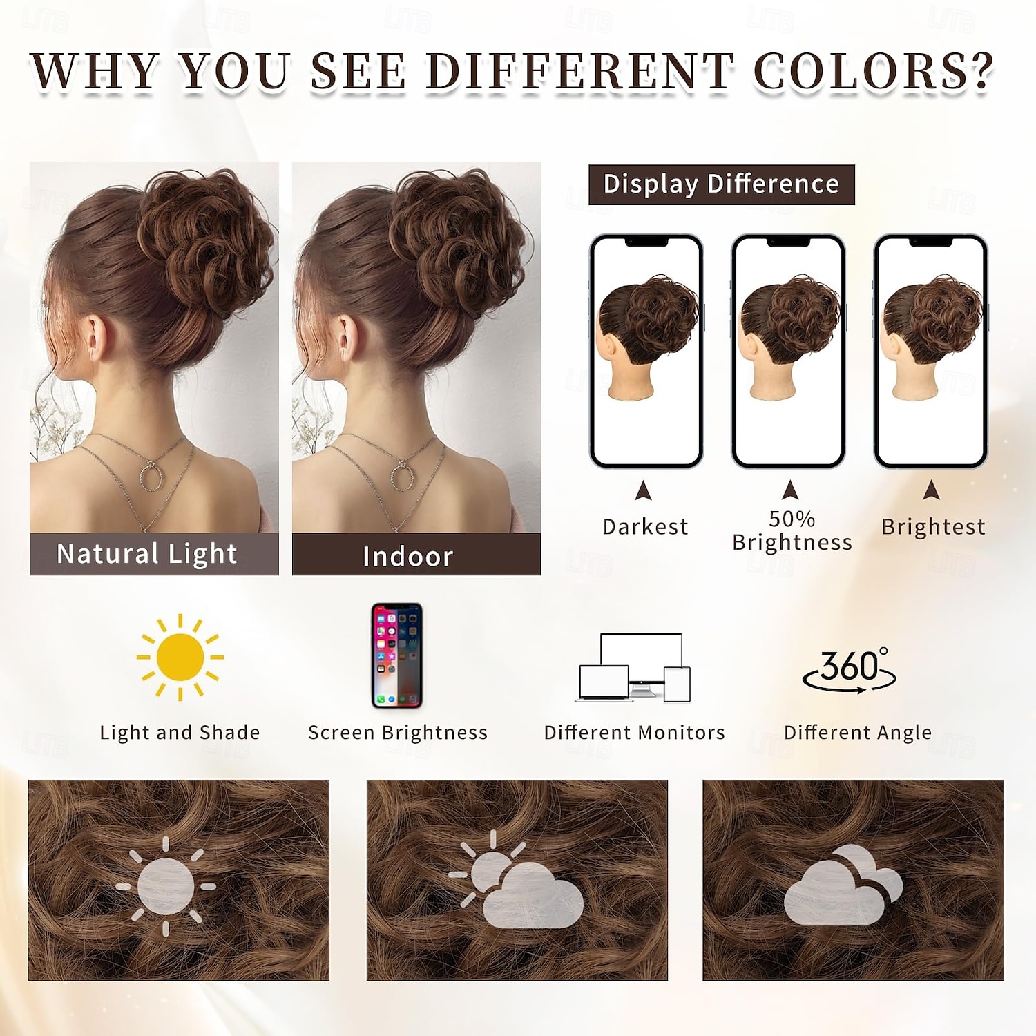 Messy Bun Hair Piece Wavy Curly Scrunchies with Fluffy Chignon Ponytail Hairpieces for Women and Girls' Updos 2026 - $7.99 –P9