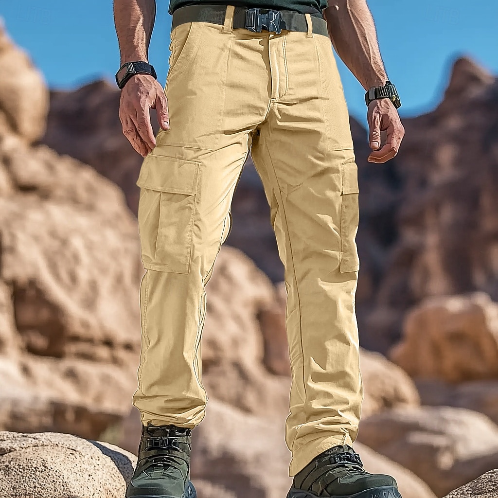 Herren Cargohose Cargohosen Cargohose Hose Hosen Wanderhose Multi Pocket Gerade geschnitten Glatt Atmungsaktiv Feuchtigkeitsableitung In voller Länge Outdoor Täglich Campen und Wandern Modisch 2025 - $30.99 –P4