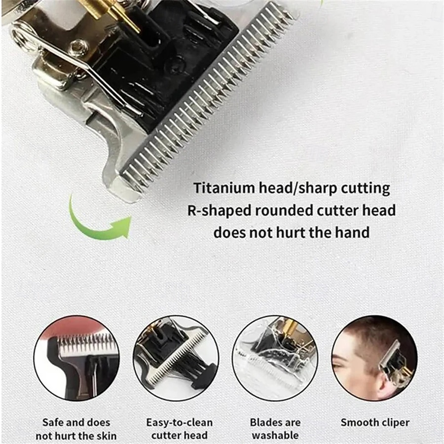 Professional Hair Cutting Machine Wireless Electric Hair Trimmer Digital Display Hair Clipper Men Beard Shaver Barber For Men 2025 - $23.99 –P12