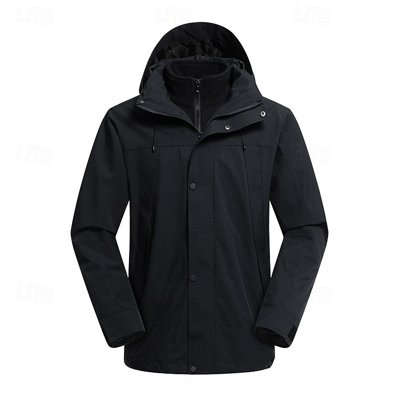 Herren Damen Soft Shell Jacke Wanderjacke Winter Draussen warm Fleece-Futter Windundurchlässig Wasserdicht 3-in-1-Jacke Vliesjacken Windbreaker-Jacke Reisen Schwarz Gelb Rot Marinenblau Grün 2025 - $75.99 –P3