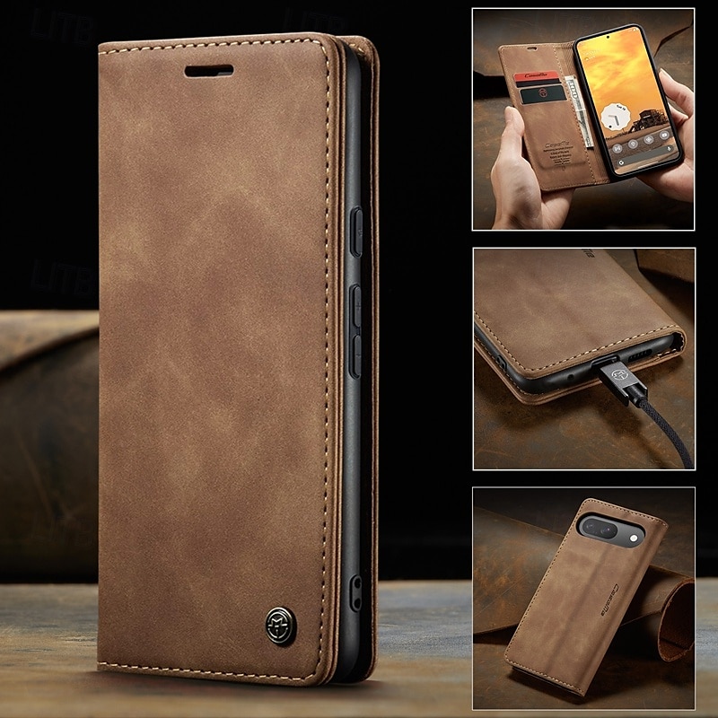 telefon Carcasă Pro Google Pixel 9 Pro Pixel 9 Pro XL Pixel 8 Pro Pixel 8 Pixel 9 Pixel 7 Pixel 7 Pro Pixel 6 Pixel 6 Pro Flip Cover se stojánkem Magnetické Slot pro kartu Retro TPU PU kůže 2025 - $17.99 –P8