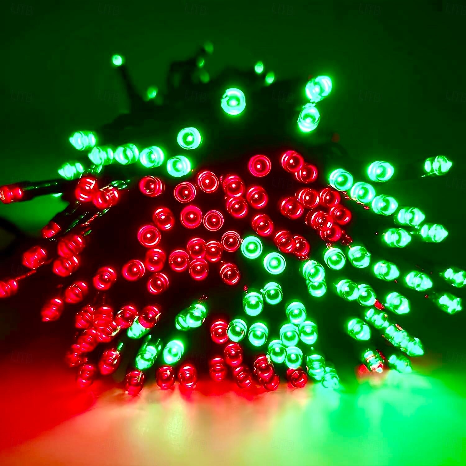 2 stk 10m 100led solcellelys – røde og grønne vanntette utendørs lysstrenger til jul gårdsplass hage balkong gjerde juletre festlig atmosfære dekorativ lysstreng 2025 - $22.99 –P2