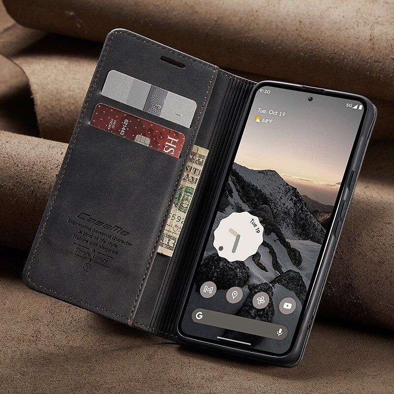 telefon Carcasă Pro Google Pixel 9 Pro Pixel 9 Pro XL Pixel 8 Pro Pixel 8 Pixel 9 Pixel 7 Pixel 7 Pro Pixel 6 Pixel 6 Pro Flip Cover se stojánkem Magnetické Slot pro kartu Retro TPU PU kůže 2025 - $17.99 –P3