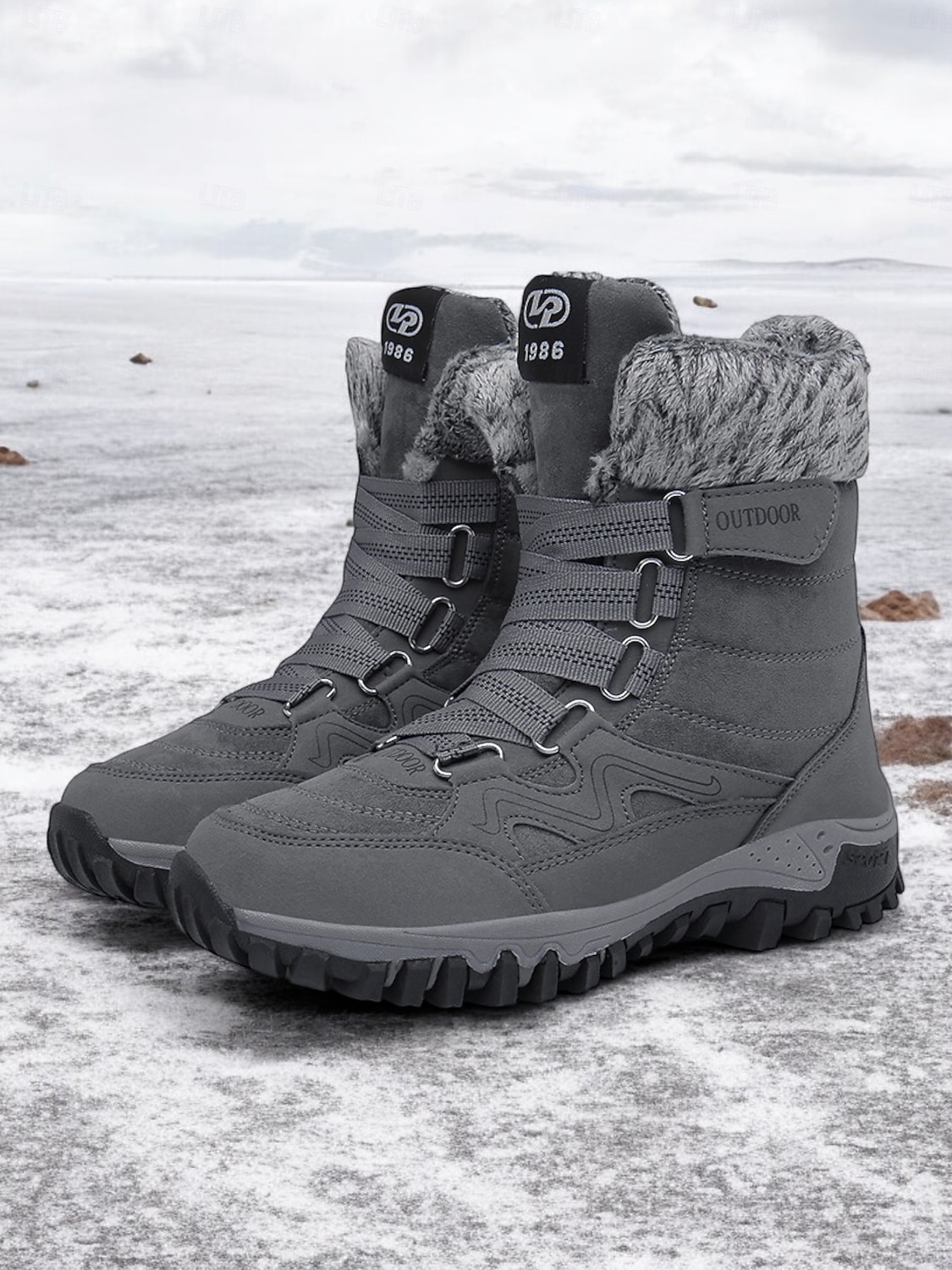 botas de caminhada de inverno femininas à prova d'água - botas de neve com cadarço e isolamento com gola de pele sintética para aventuras ao ar livre de 2025 por $59.99 –P8
