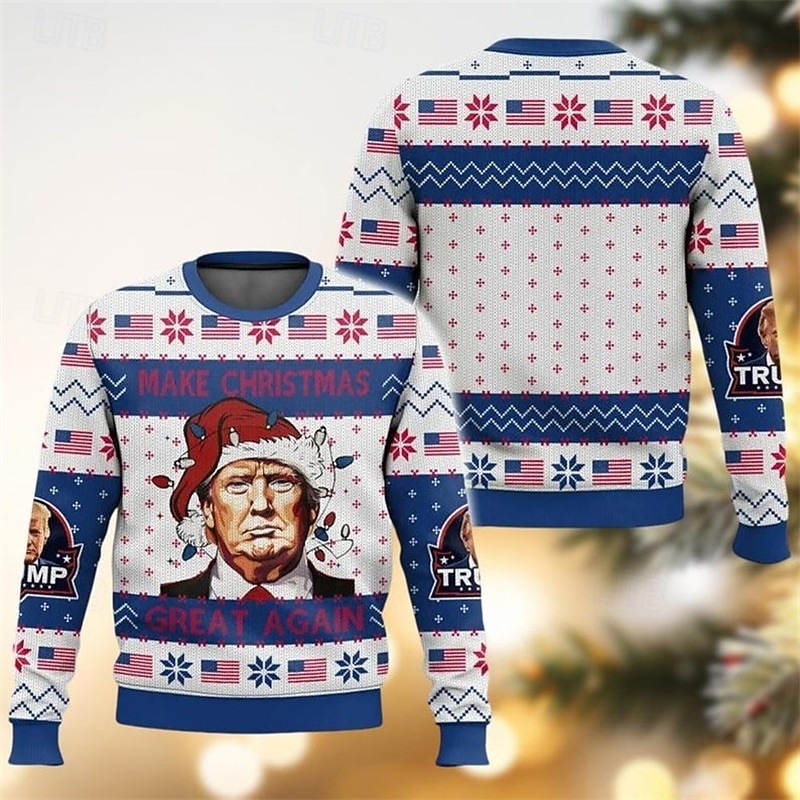 Mikulás Adu Pullover Vicces karácsonyi pulóver 3D Karácsony Vicces Kompatibilitás Páros Férfi Női Felnőttek Karácsony Farsang 3D nyomtatás Parti Fesztivál 2025 - $26.99 –P4