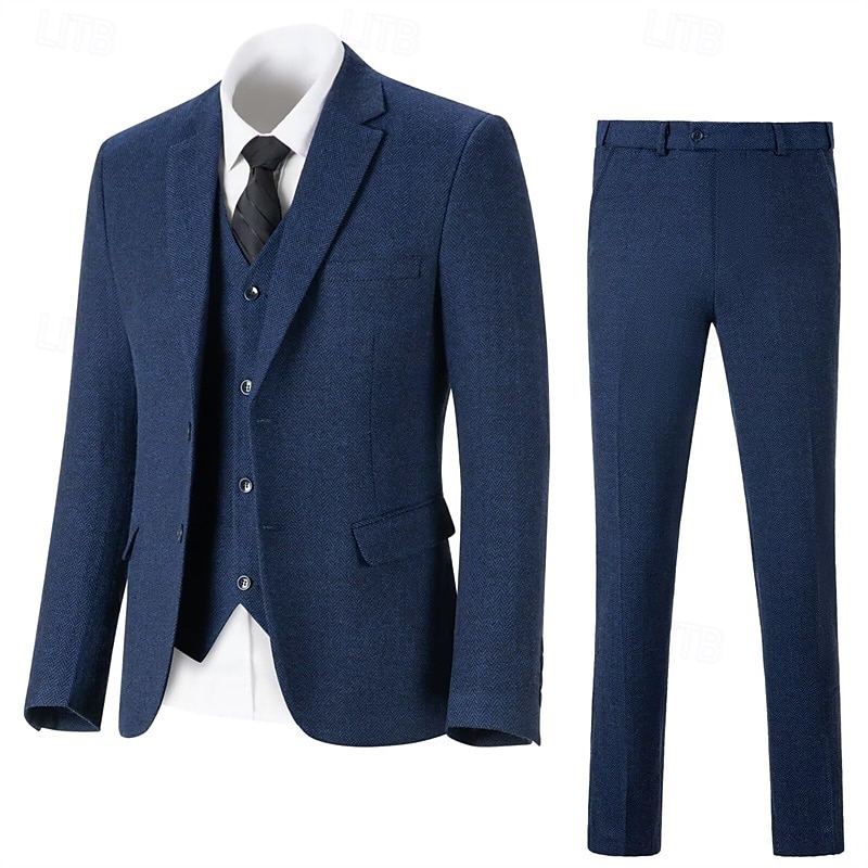 Retro / vintage Ryczące 20s 1920 roku Spodnie Stroje Smokin Wielki Gatsby Pan Gangster Męskie Strój karnawałowy Święta Karnawał Nowy Rok Ślub Bal maskowy Spotkanie towarzyskie Dla dorosłych Płaszcz 2025 - $131.99 –P11