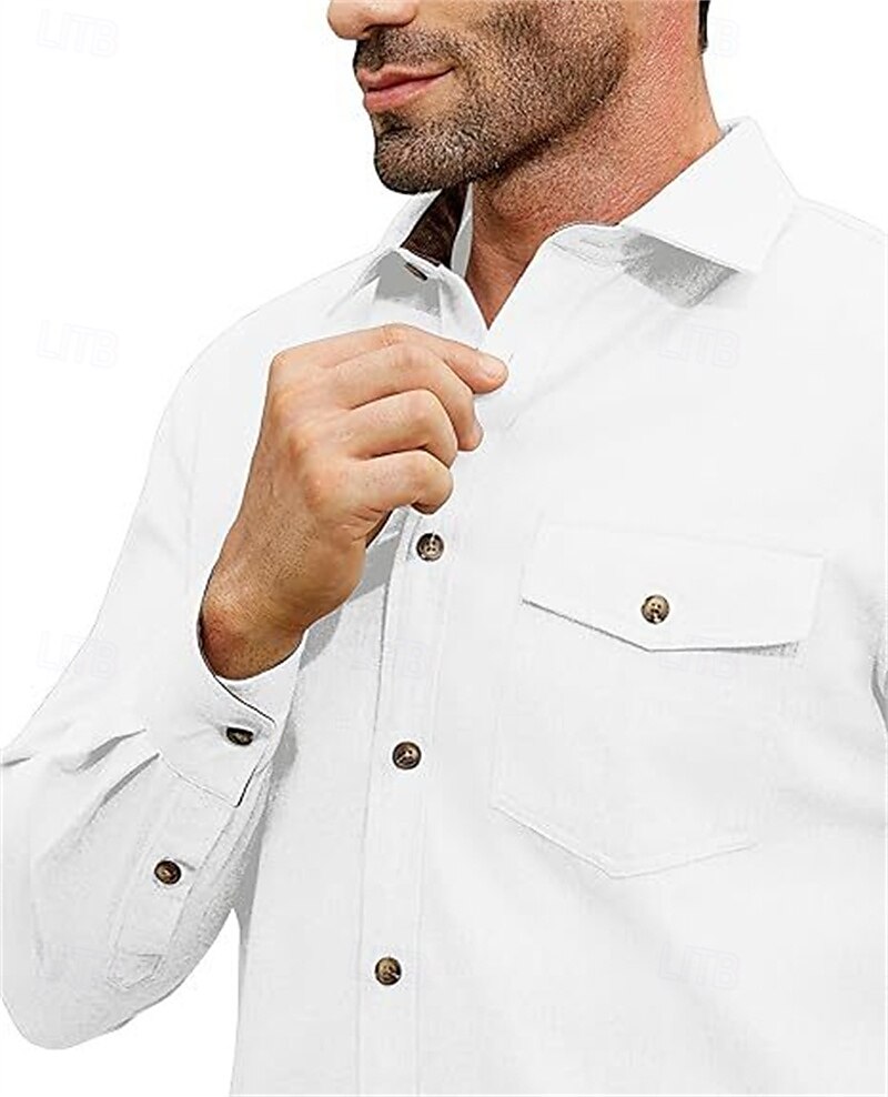 Per uomo Camicia Camicia di flanella Sovracamicia Color Block Esterno Strada Nero Bianco Rosso Blu marino Manica lunga Inverno Primavera & Autunno Abbigliamento del 2025 a $26.99 –P9