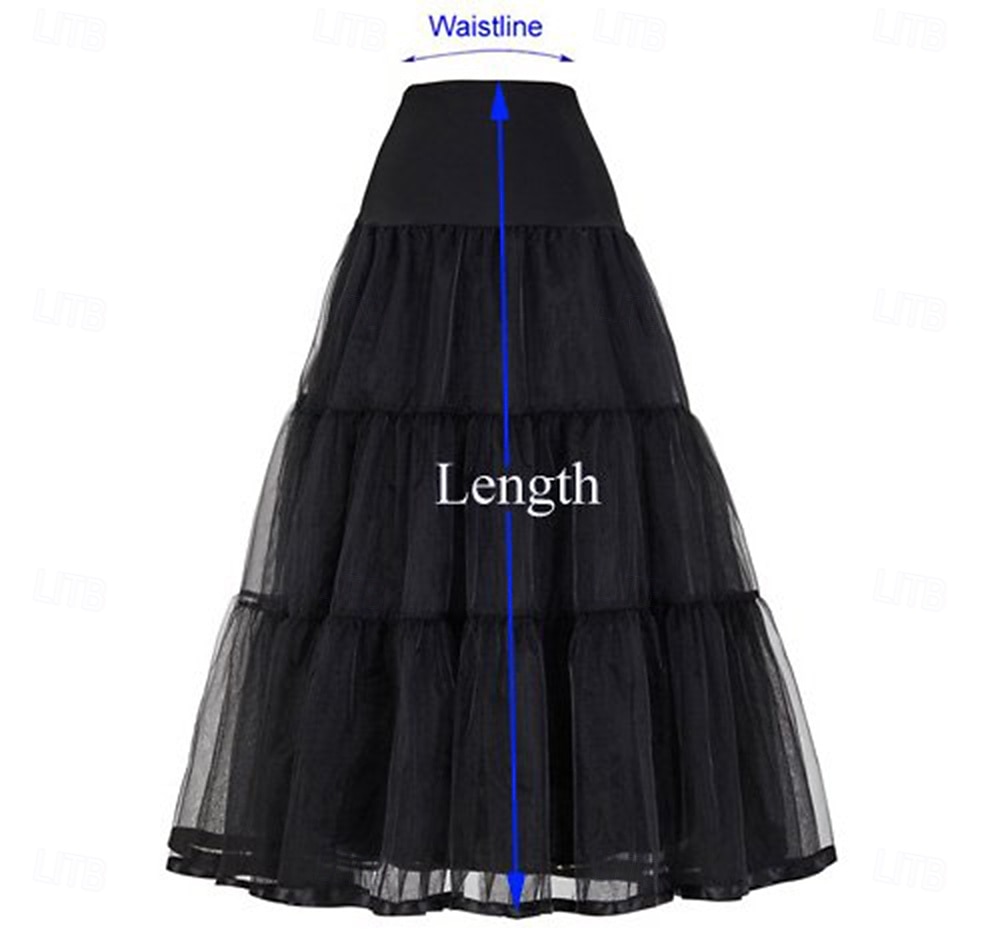 1950s Princess Petticoat Hoop Skirt Under Skirt Tulle Skirt Solid Color Fancy Dress Women's Masquerade Event / Party Prom Bachelorette Party Adults' Skirt 2026 - $22.99 –P4
