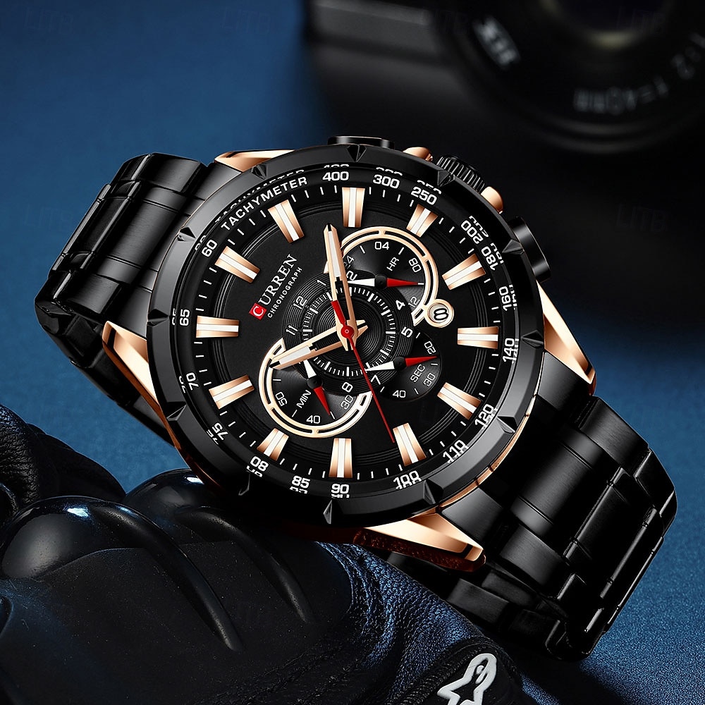 Orologio al quarzo CURREN da uomo moda outdoor orologio da polso casual luminoso calendario impermeabile orologio in acciaio del 2025 a $44.99 –P8