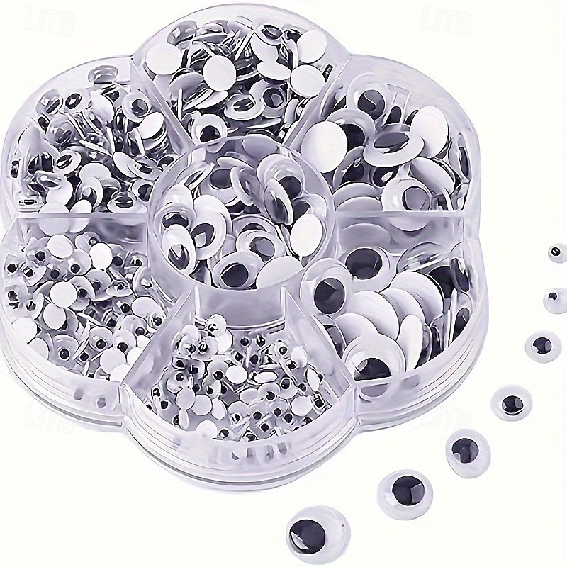 700PCS Plastic Wiggly Googly Eyes Set for Dolls and Crafts Assorted Sizes 4-12MM Suitable for Ages 14 2025 - $14.99 –P1