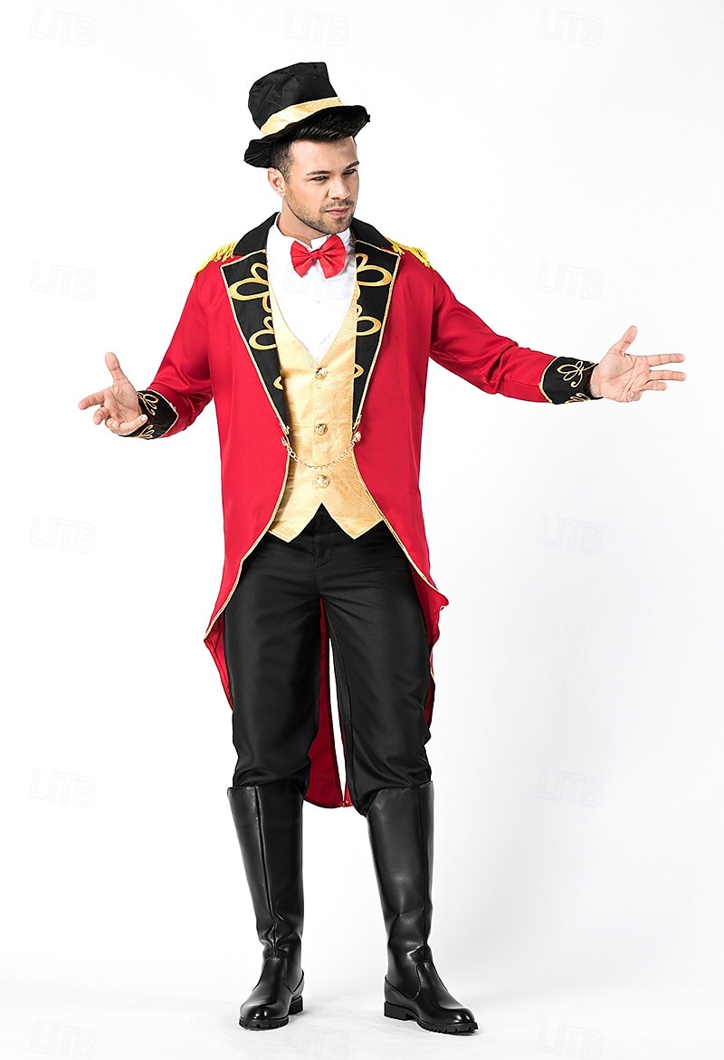 Dompteur Faschingskostüme Austattungen Kostüm Zirkusjacke Erwachsene Herren Leistung Party Klub Halloween Karneval Einfaches Karnevalskostüm 2025 - $114.99 –P2