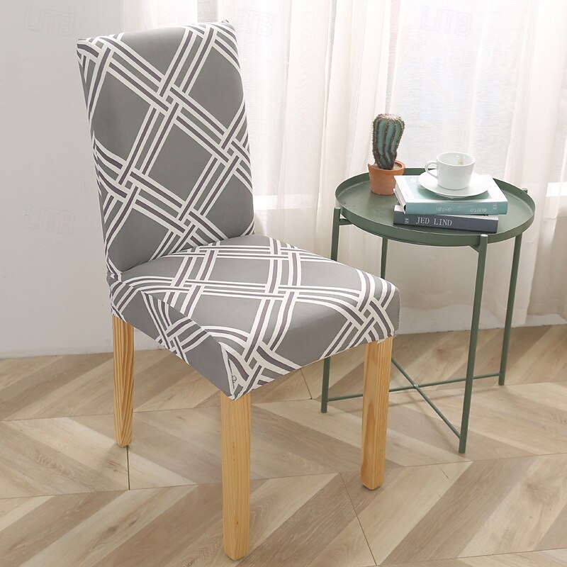 Funda elástica para silla de comedor, funda elástica y duradera para silla de comedor con respaldo alto, ideal para proteger y refrescar las sillas de comedor, agrega comodidad y estilo a la decoración de su comedor 2025 - $10.99 –P24
