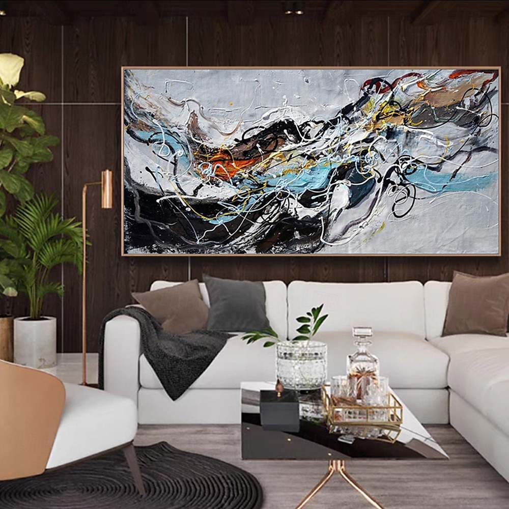 Mintura Handmade Abstract Colorful Oil Paintings On Canvas Wall Art Decoration Modern Picture For Home Decor Rolled Frameless Unstretched Painting 2025 - $77.99 –P4