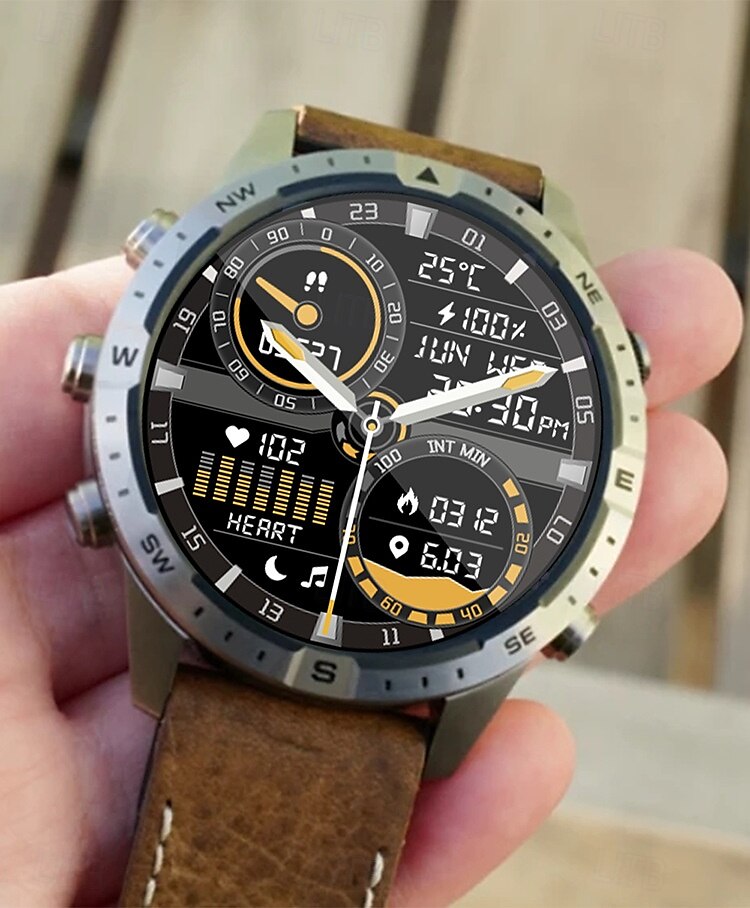Reloj inteligente gt45 para hombre, con bluetooth, llamadas, deportes al aire libre, asistente de voz, brújula, monitoreo de salud, rastreador de actividad física, reloj inteligente 2025 - $68.99 –P3