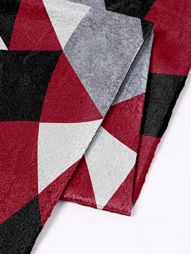 polyesterhalsduk med geometriskt tryck för män och kvinnor - lätt och snygg accessoar för vardagliga och formella outfits 2025 - $14.99 –P4
