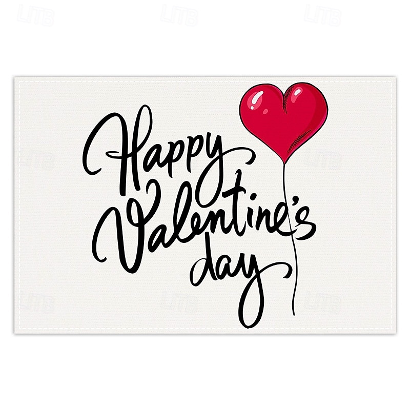 Valentine's Day Placemats Set of 4 Romantic and Decorative Table Mats Featuring Heart or Rose Patterns Durable and Heat-Resistant Perfect for Adding a Touch of Love to Your Dining Table Decor 2025 - $14.49 –P8