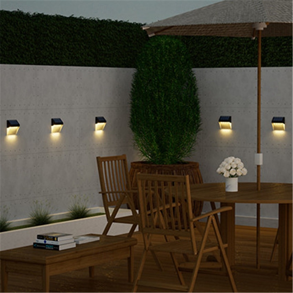 solcellevegglampe utendørs vanntett belysning hagedekorasjon solcellelys trapp gjerde sollyslampe 1/2stk 2026 - $16.49 –P3