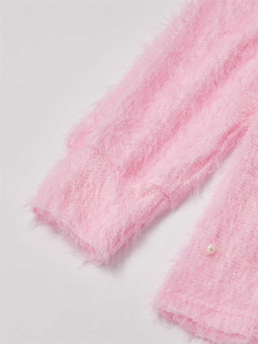 dámská halenka pulovr fuzzy oversized výstřih do V ležérní teplý měkký útulný šik podzim zima pohodlné 2025 - $29.99 –P4