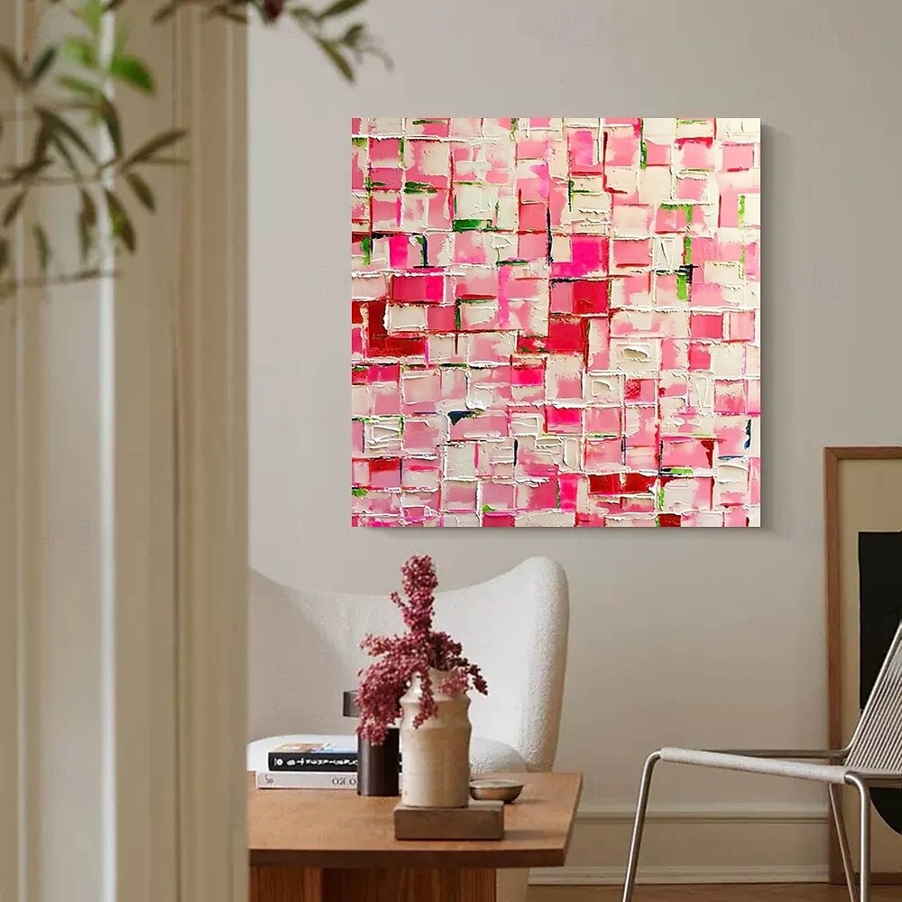 großes handgemaltes buntes abstraktes Kunstgemälde handgemachtes graues minimalistisches abstraktes Gemälde nordisches abstraktes Gemälde für Wohnzimmer abstraktes buntes rotes Gemälde Boho abstraktes 2025 - $116.99 –P6
