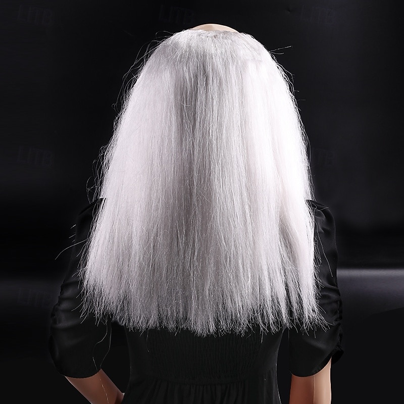 Parrucche sintetiche Liscio Con frangia A macchina Parrucca Lungo Bianco Capelli sintetici Per uomo Bianco del 2025 a $16.49 –P4