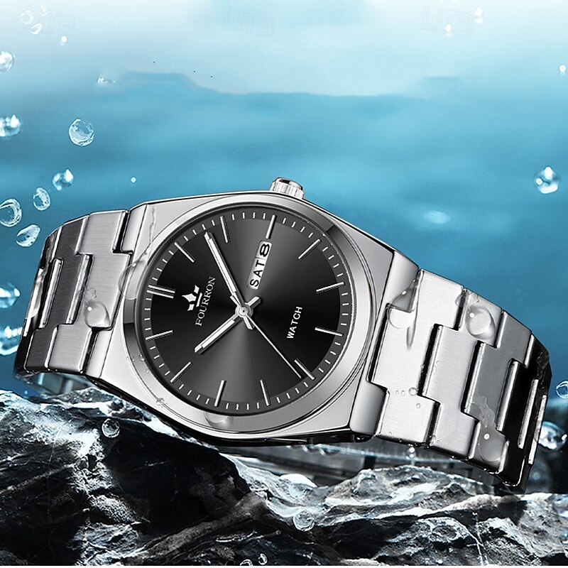 New Fashion Trend Mineral Reinforced Glass Lens Waterproof Night Light Calendar Sunday Display Business Leisure Sports Handsome And Stylish Men'S Watch 2025 - $25.99 –P5