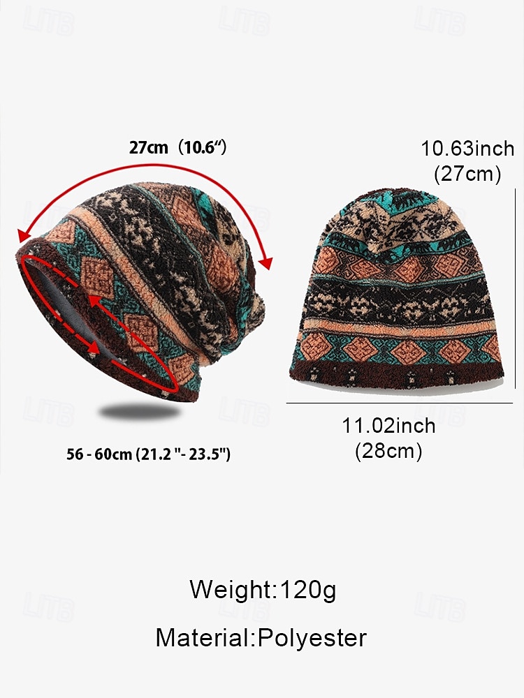 heren dames winter muts - warme fleece gevoerde slouchy gebreide muts, stijlvolle outdoor hoofddeksels voor koud weer 2025 - $14.99 –P7