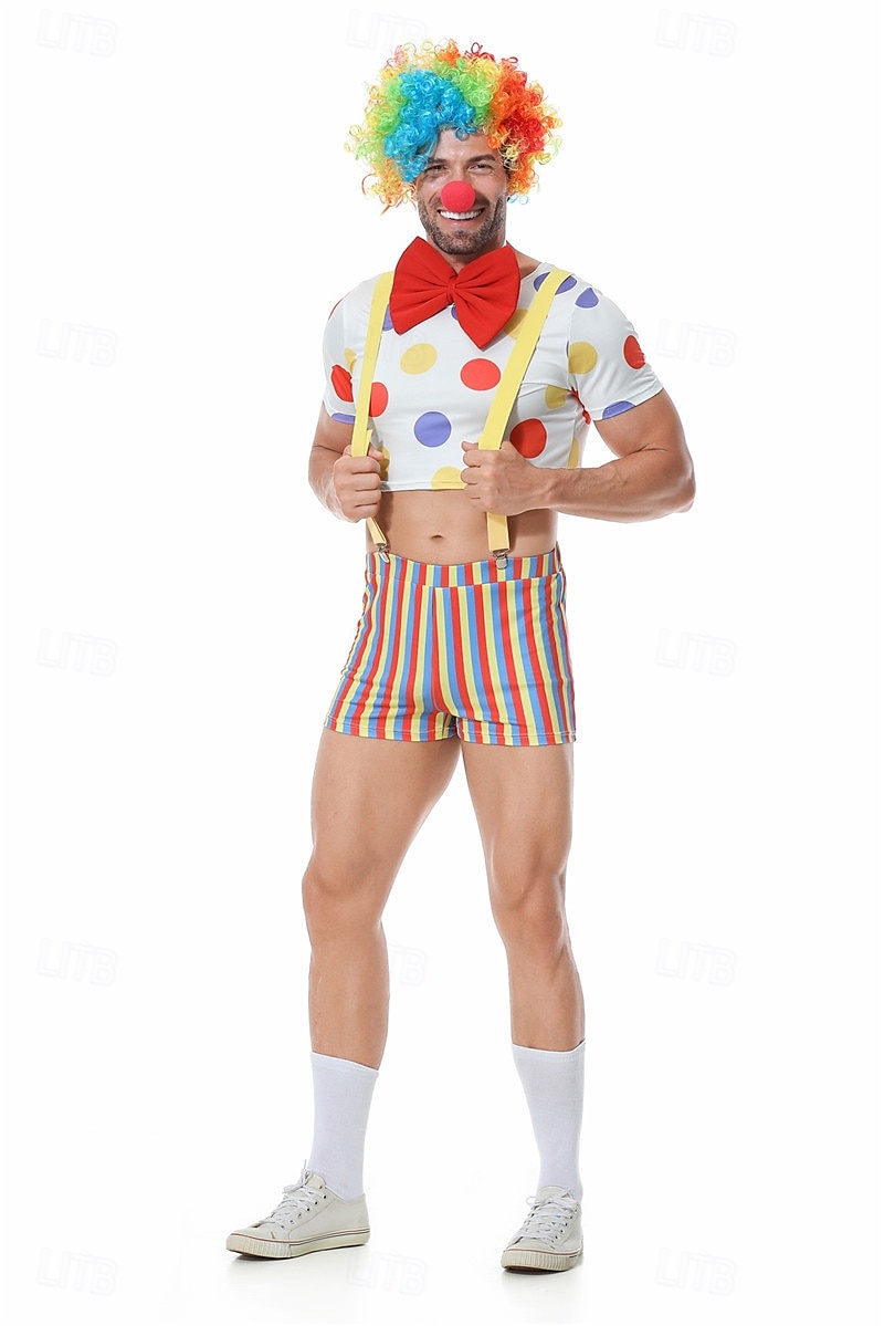 Žolík Klaun předvečer Všech svatých Úbory Kostým cirkus Karnevalový kostým Hrdost Duhová cosplay Dospělé Pánské předvečer Všech svatých Karneval Mardi Gras Výkon Pride Parade Měsíc hrdosti Jednoduch 2025 - $46.99 –P7