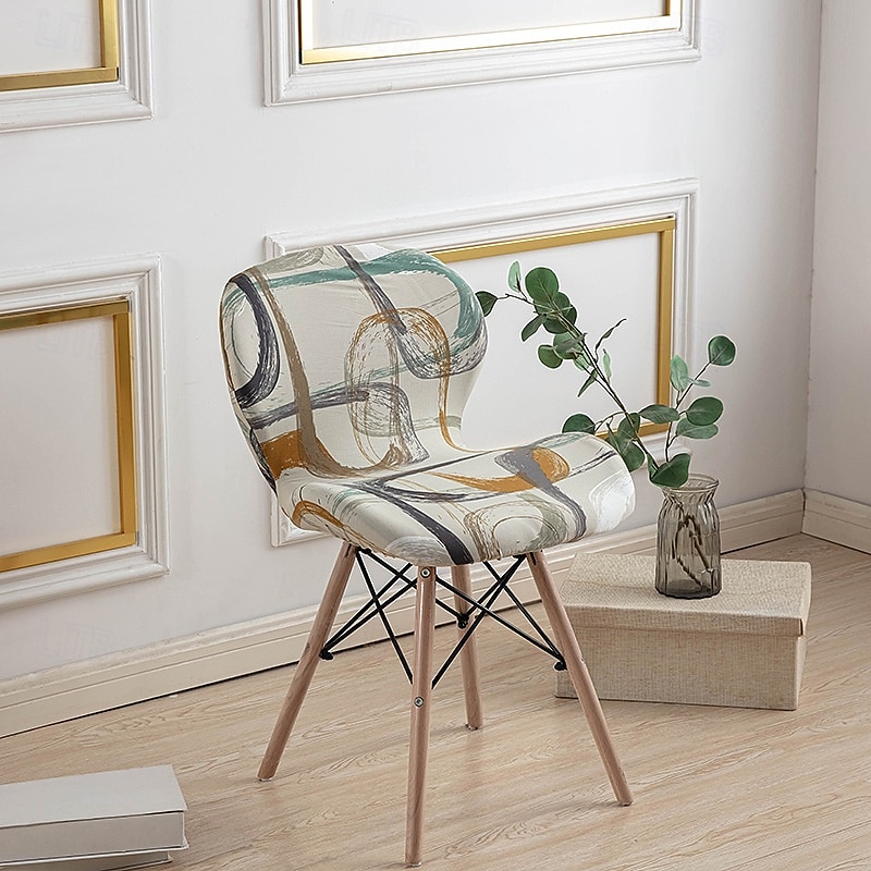 Funda elástica para silla de comedor, funda duradera y flexible, perfecta para proteger y renovar sus sillas, agrega estilo y comodidad a la decoración de su sala de estar, comedor o oficina. 2025 - $12.49 –P17