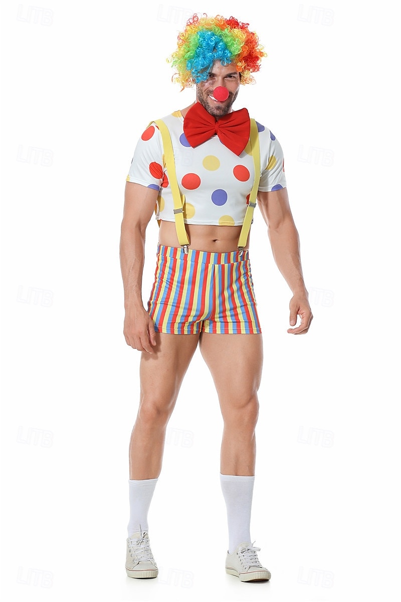 Žolík Klaun předvečer Všech svatých Úbory Kostým cirkus Karnevalový kostým Hrdost Duhová cosplay Dospělé Pánské předvečer Všech svatých Karneval Mardi Gras Výkon Pride Parade Měsíc hrdosti Jednoduch 2025 - $46.99 –P4