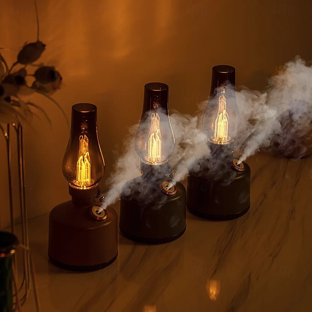 Lamp Air Humidifier Ambience Lamp Mute Retro Humidifier USB Small Fragrance Diffuser with Light for Home Office 2025 - $32.99 –P2
