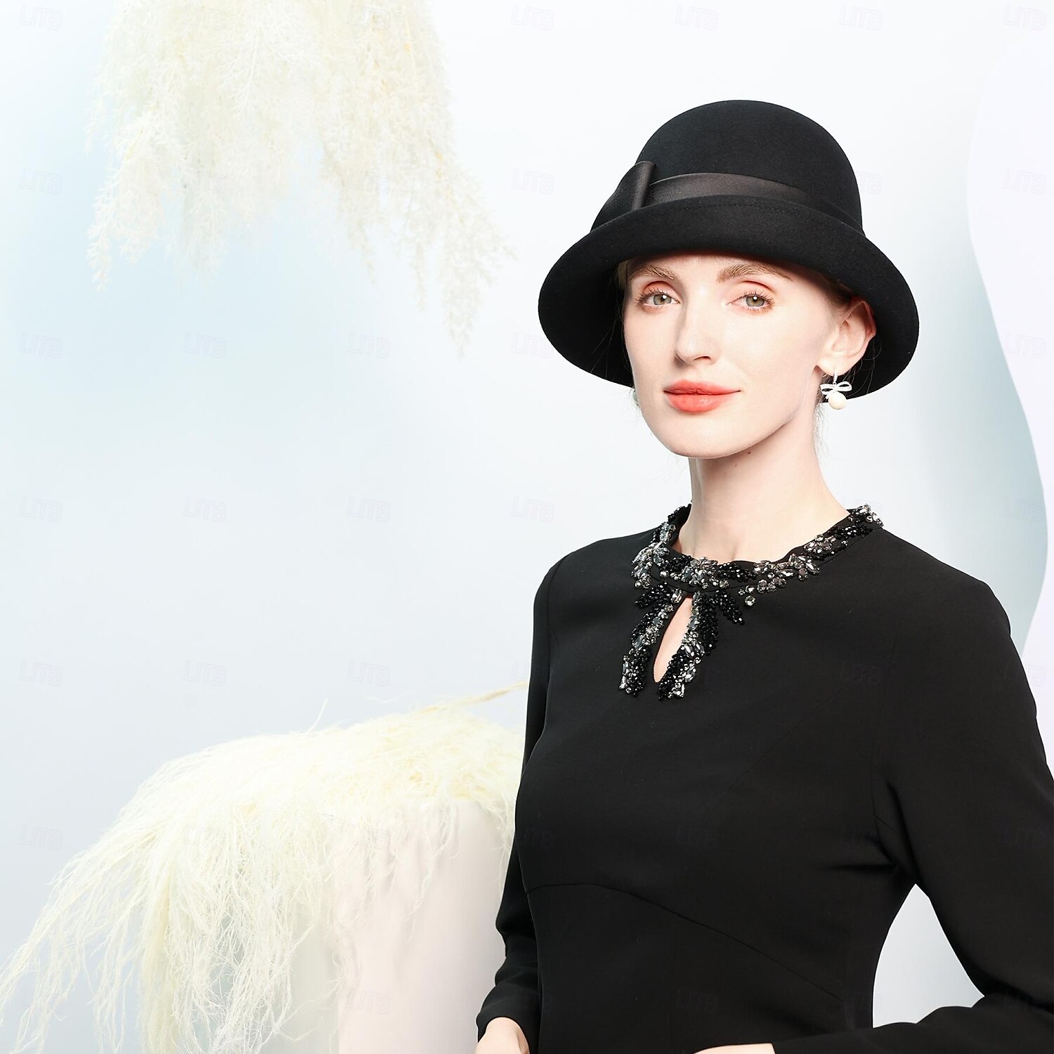 Hats 100% Wool Bowler / Cloche Hat Bucket Hat Top Hat Wedding Tea Party Elegant With Bowknot Pure Color Headpiece Headwear 2025 - $41.99 –P13
