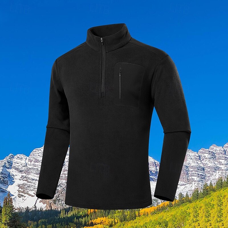 Men's Hiking Fleece Jacket Winter Outdoor Thermal Warm Fleece Lining Fleece Jackets Climbing Camping / Hiking / Caving Traveling Dark Grey Black Army Green Light Grey 2025 - $46.99 –P2