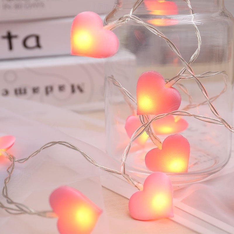 1ks řetězová světla ve tvaru srdce 3m 20 LED pro svatby na Valentýna vnitřní venkovní  & sváteční dekorace 2025 - $8.99 –P6