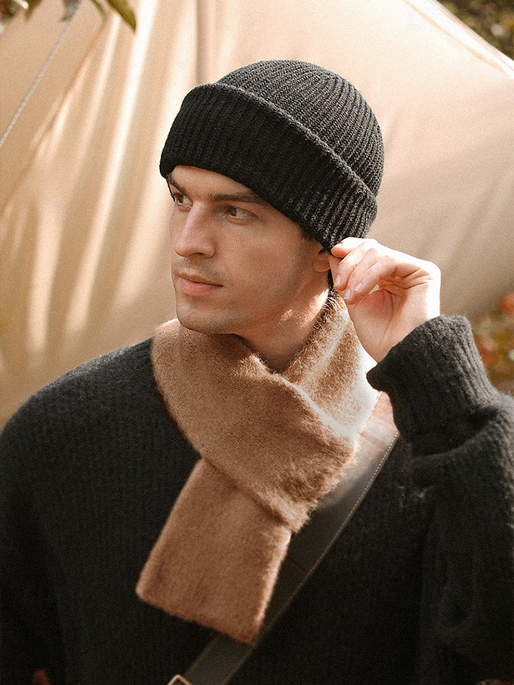 Schwarze Strickmütze für Herren mit abnehmbarer Sturmhaube – warme und vielseitige Wintermütze für Outdoor-Aktivitäten und Sport 2025 - $9.99 –P3