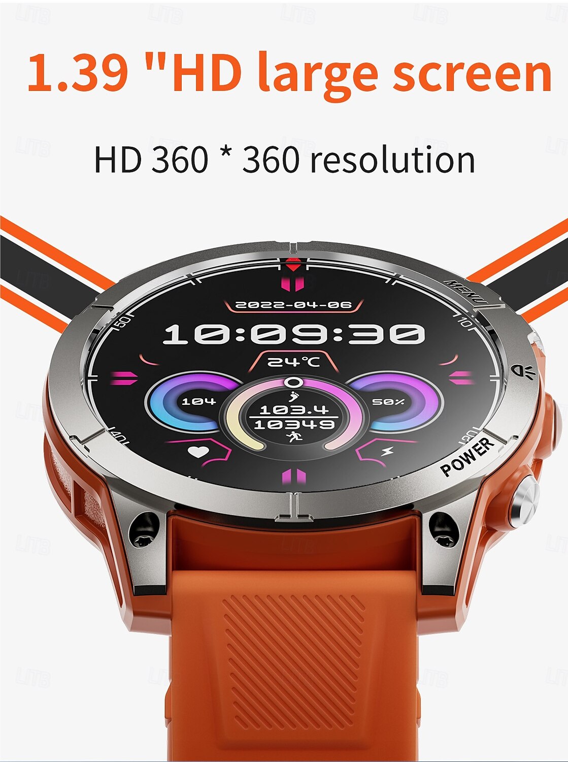 2025年 aw45 スマートウォッチ メンズ 1.39 インチ アウトドア 懐中電灯 コンパス ブルートゥース 通話 ミリタリー 430mAh バッテリー NFC スマートウォッチ  コレクション – $49.99 –P3