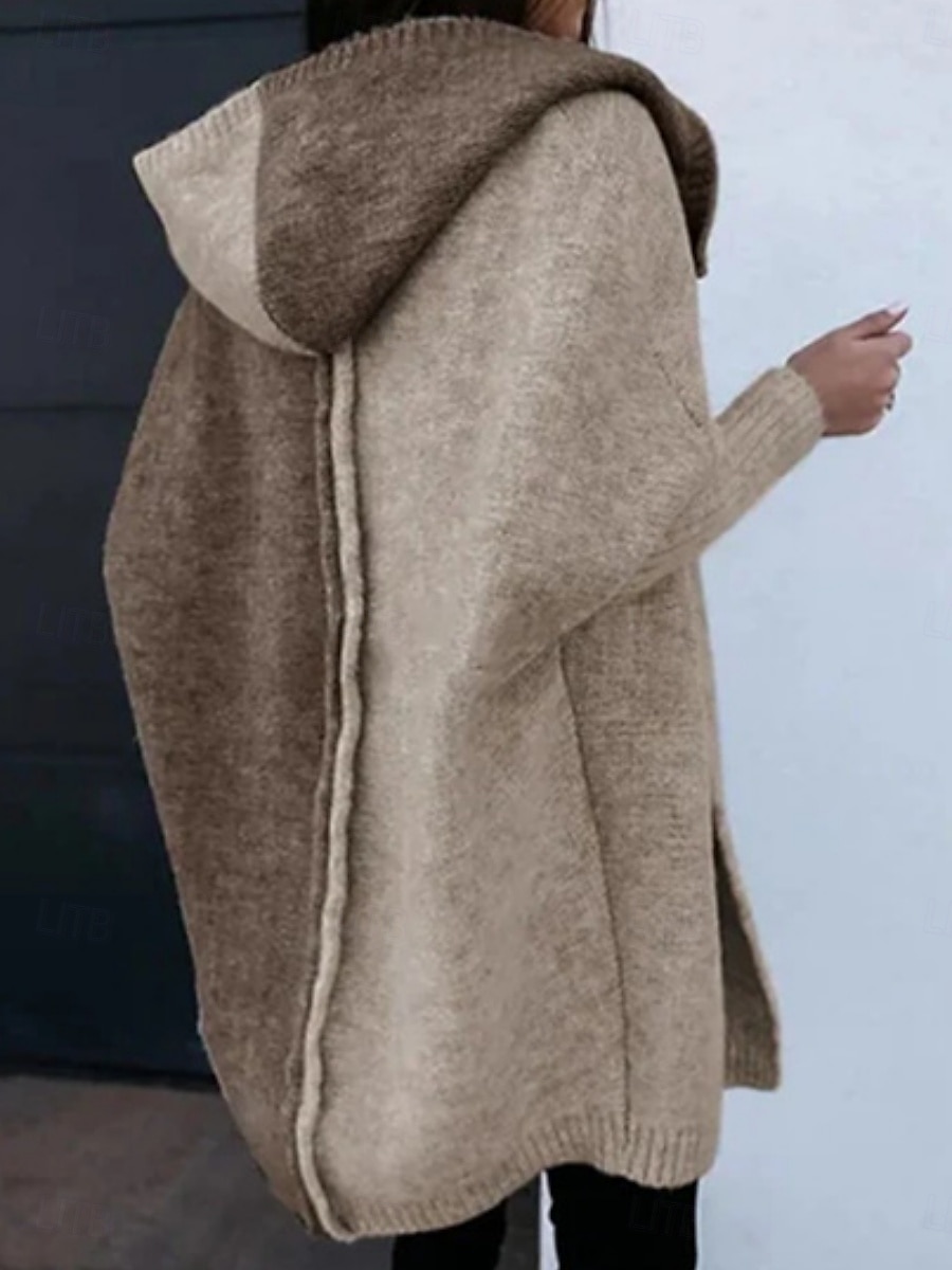Damskie Sweter Sweter rozpinany Codzienny Miękkie Czyste kolory Prążkowany Kaptur Dzianiny Długi rękaw Długie topy Robić na drutach Na zewnątrz Codzienny Weekend Rumiany róż Zielony Jesień Zima 2025 - $71.99 –P2
