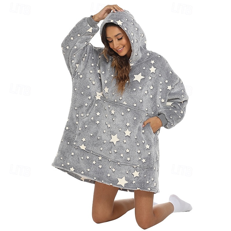 cobertor aquecido vestível com capuz, manta de pelúcia grande com aquecimento elétrico de 3 zonas, cobertor macio e quente para casa, colcha aconchegante para vestir no inverno de 2025 por $41.99 –P4